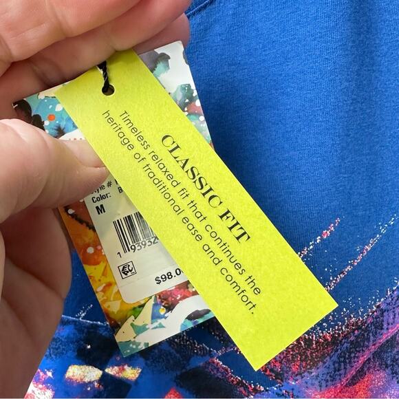 Robert Graham T-Shirt Douvier Racing Graphic Blue Size Men's Medium NWT - Picture 6 of 8